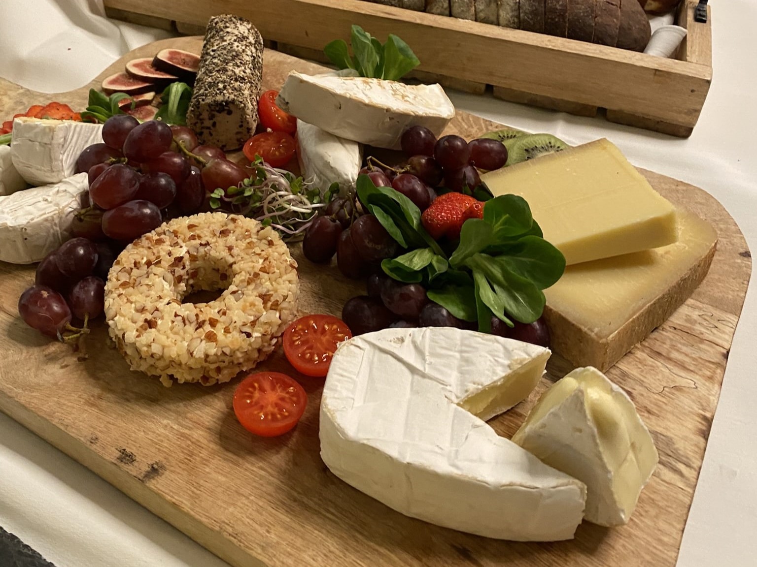 Käsebrett auf dem Buffet